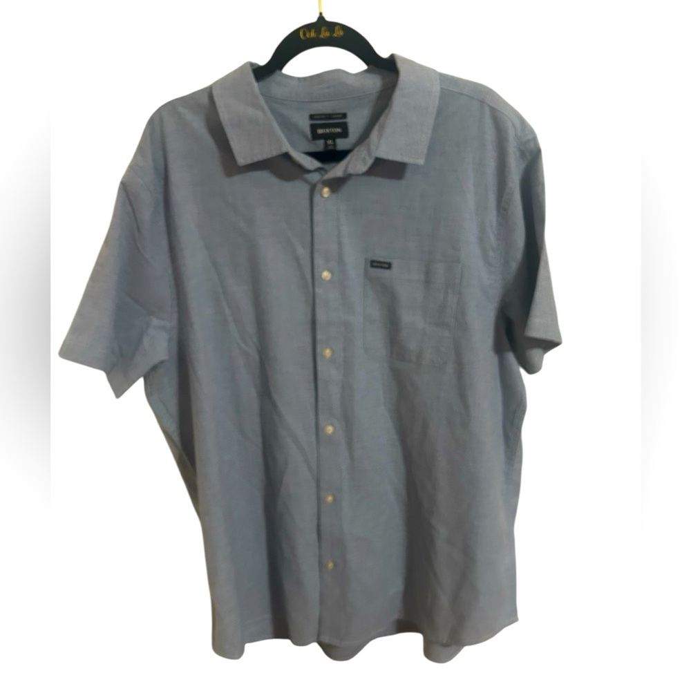 Brixton XL men’s short sleeve button down shirt. Gray. New with tags